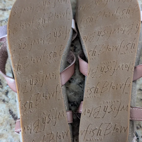 Blowfish Women's Strappy Sandals - Pink and Cream - Picture 2 of 6